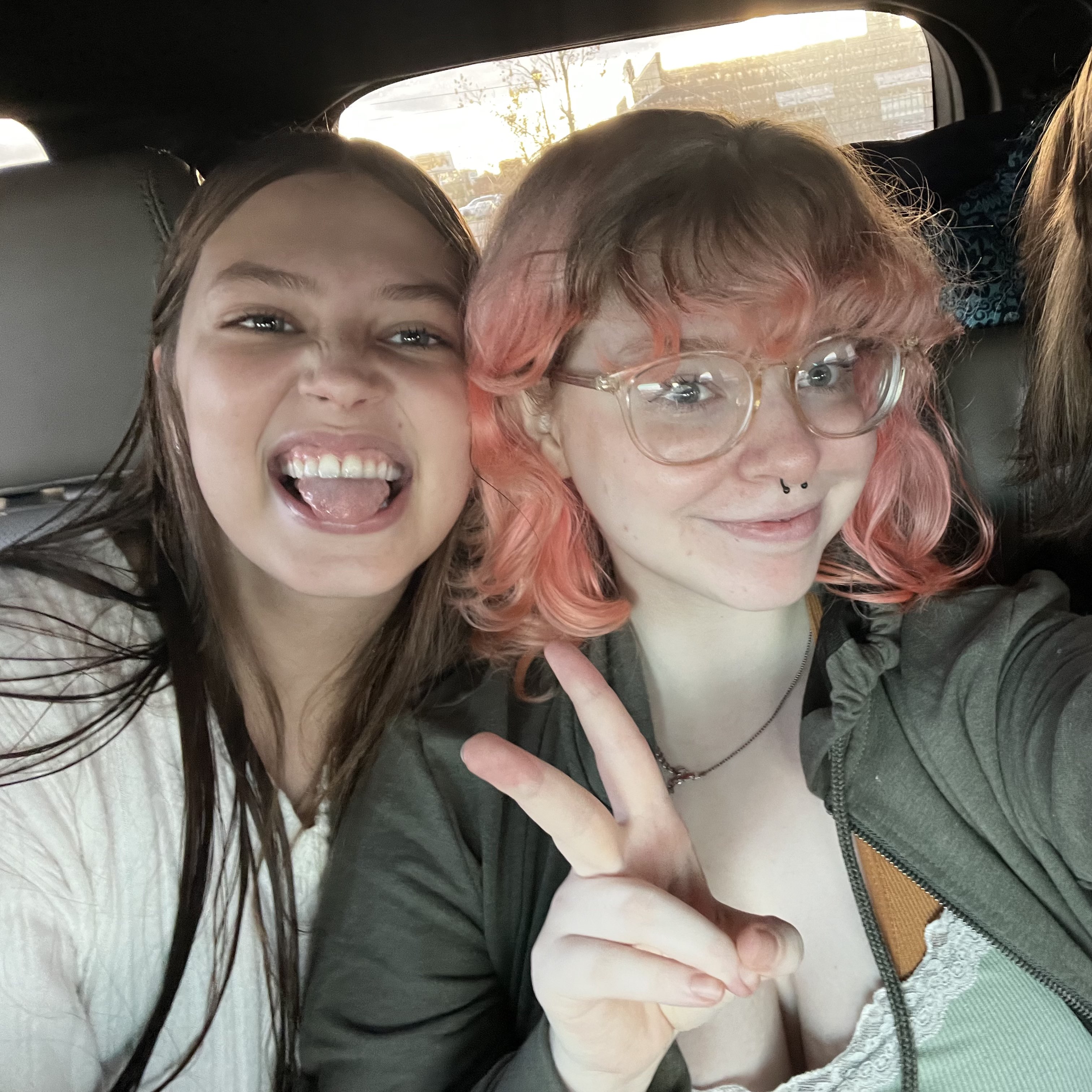 Emme and Kitty, her 17-year-old sister